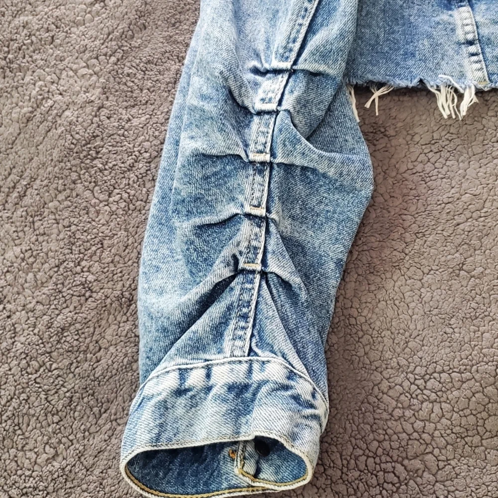 Free People Ollie Femme Denim Trucker Jacket in Aged Stone - Picture 9 of 15